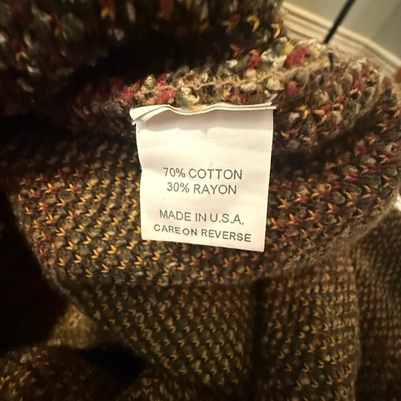 Soft Surroundings Boho Aztec Knit Duster Cardigan Sweater Coat Long Medium - Picture 2 of 7